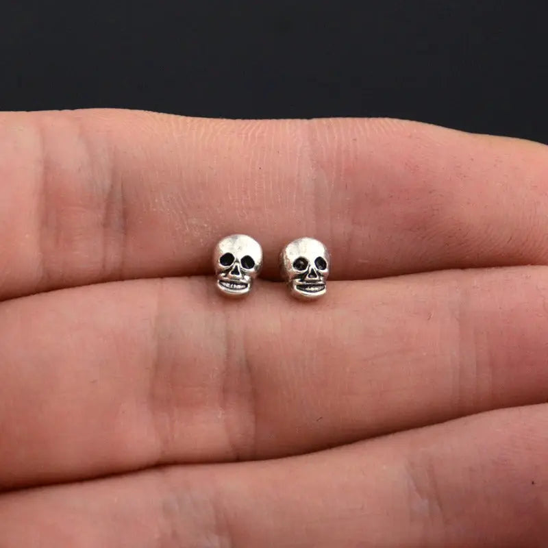 Tiny Skull Stud Earrings - Memoriex 