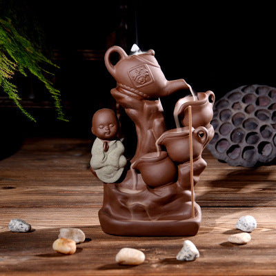 Top Quality Ceramic Cattle Turn The World Back Flow Incense Burner - Memoriex 