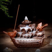 Top Quality Ceramic Cattle Turn The World Back Flow Incense Burner - Memoriex 