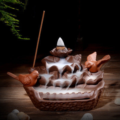 Top Quality Ceramic Cattle Turn The World Back Flow Incense Burner - Memoriex 