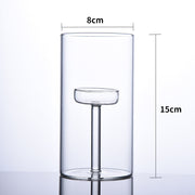 Transparent Glass Candlestick Handmade Borosilicate Holiday Decoration - Memoriex 