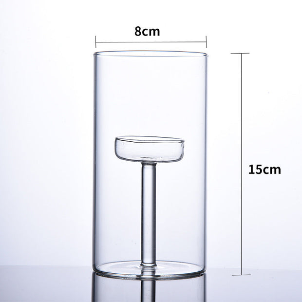 Transparent Glass Candlestick Handmade Borosilicate Holiday Decoration - Memoriex 