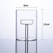 Transparent Glass Candlestick Handmade Borosilicate Holiday Decoration - Memoriex 