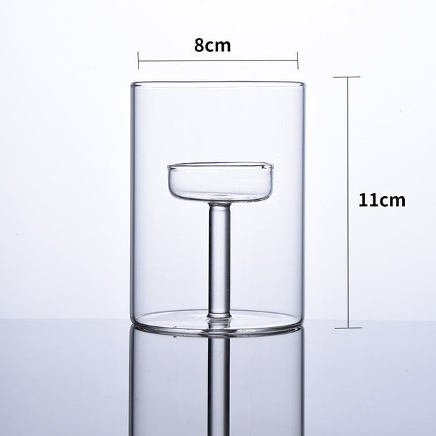 Transparent Glass Candlestick Handmade Borosilicate Holiday Decoration - Memoriex 