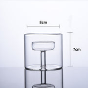 Transparent Glass Candlestick Handmade Borosilicate Holiday Decoration - Memoriex 