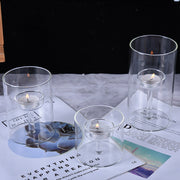 Transparent Glass Candlestick Handmade Borosilicate Holiday Decoration - Memoriex 