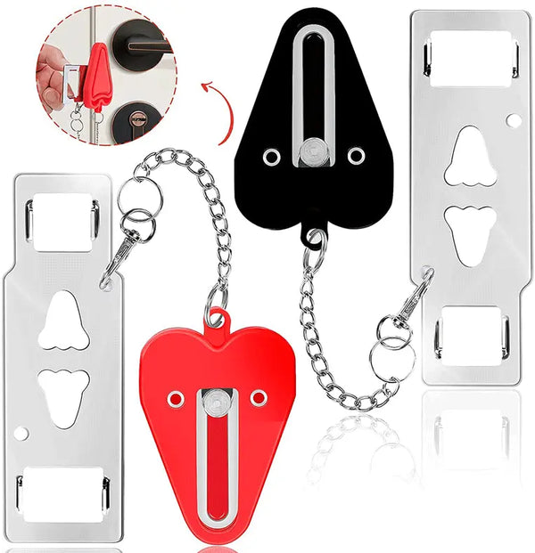 Travel Anti-Theft Door Block Portable Lock Top Door Lock Door Lock Portable Door Lock - Memoriex