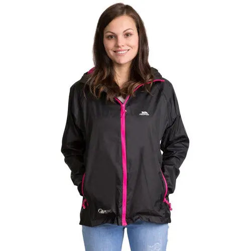 Trespass Qikpac Ladies Waterproof Hooded Jacket - Clearance - Memoriex 