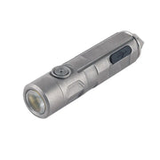 Tri Color Titanium Alloy LED Flashlight Pocket EDC Rechargeable Small Powerful Flashlight High Lumens-4