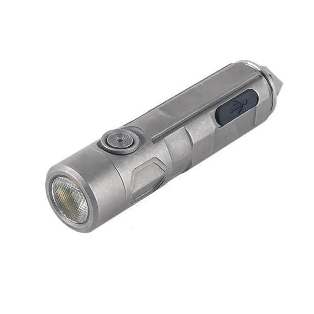 Tri Color Titanium Alloy LED Flashlight Pocket EDC Rechargeable Small Powerful Flashlight High Lumens-4