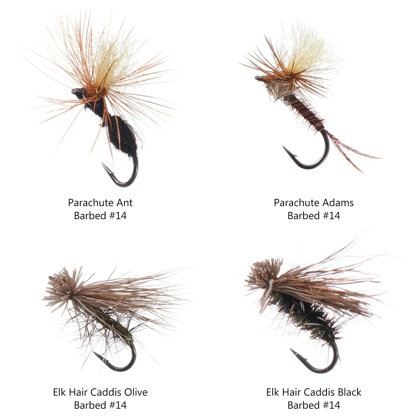 12pcs Barbed Dry Flies for Trout Fishing-1