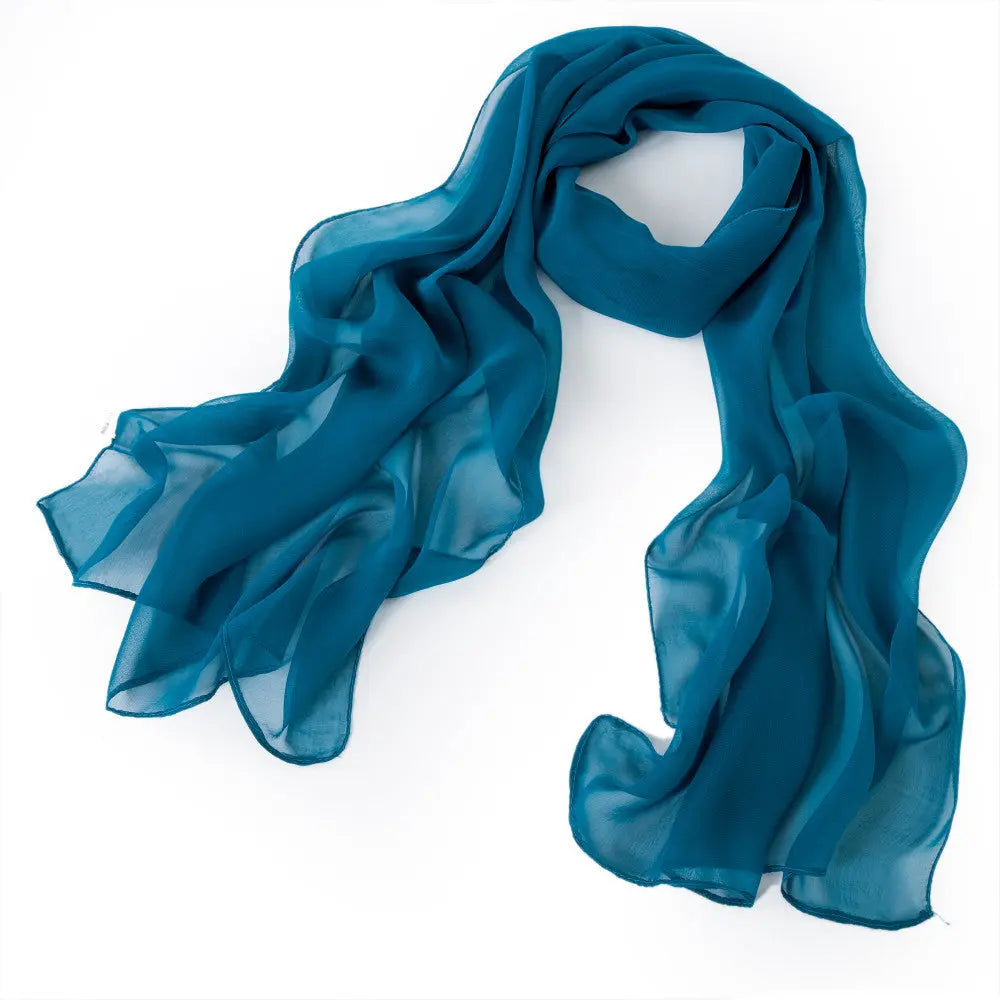 Turquoise - Plain Chiffon-0