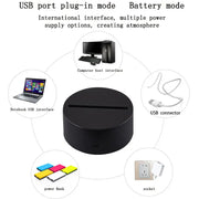 Tuya Smart App Remote Control RGB Colorful Table Lamp LED Acrylic Animation Dimming Color 3D Night Light - Memoriex 