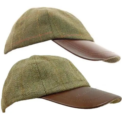 Tweed Leather Skip Hat - Memoriex 