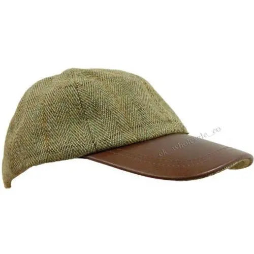 Tweed Leather Skip Hat - Memoriex 