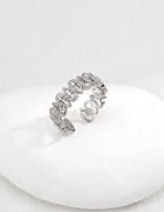 Twined Teardrop Zircon Ring-2