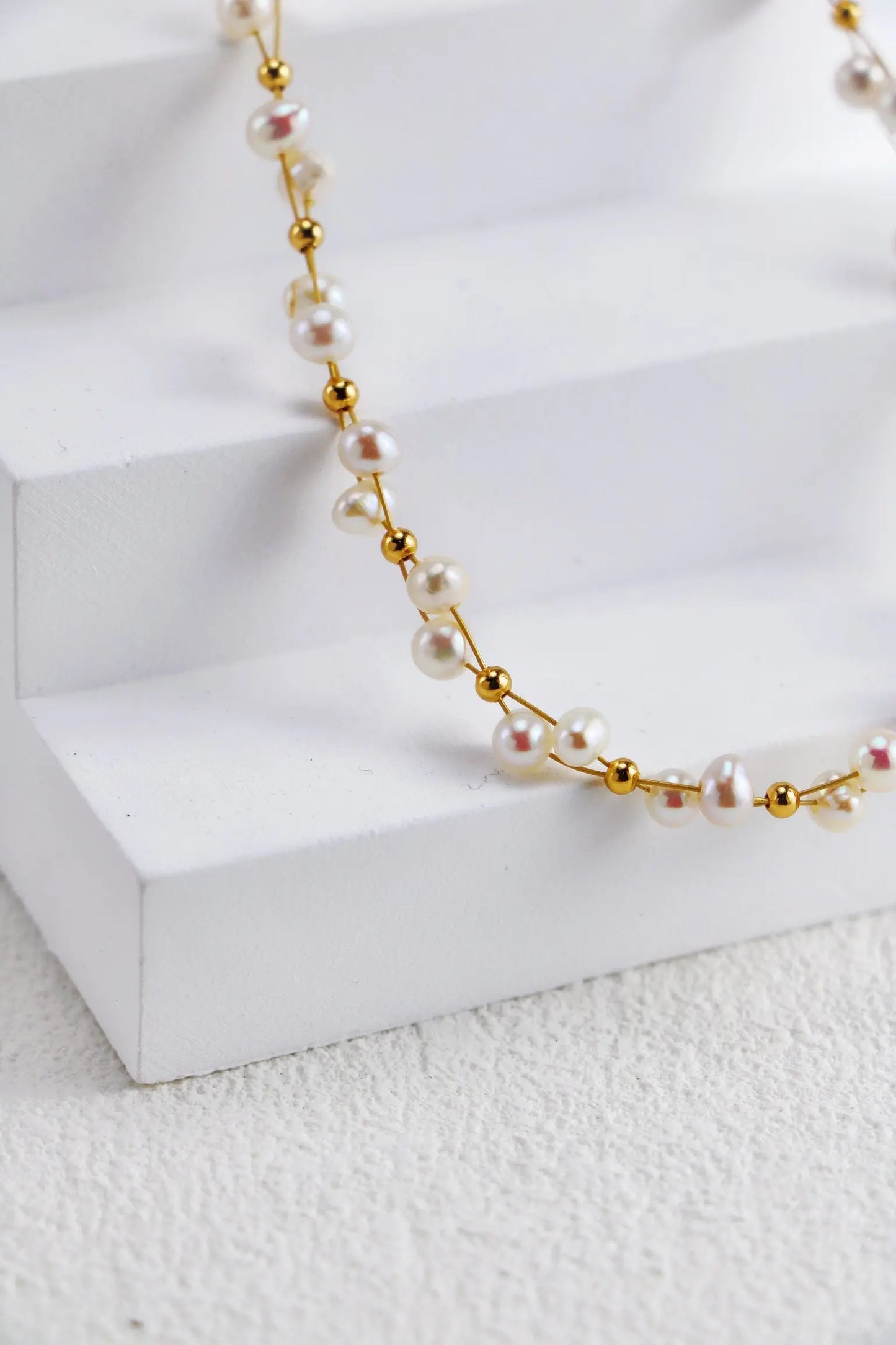 Twisted Freshwater Pearl Beads Necklace - Memoriex