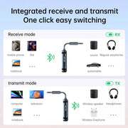 Two to two Bluetooth receiver transmitter 2-in-1 car Bluetooth adapter, airplane, ship, gym - Memoriex 