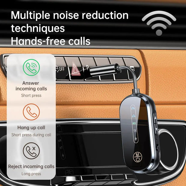 Two to two Bluetooth receiver transmitter 2-in-1 car Bluetooth adapter, airplane, ship, gym - Memoriex 