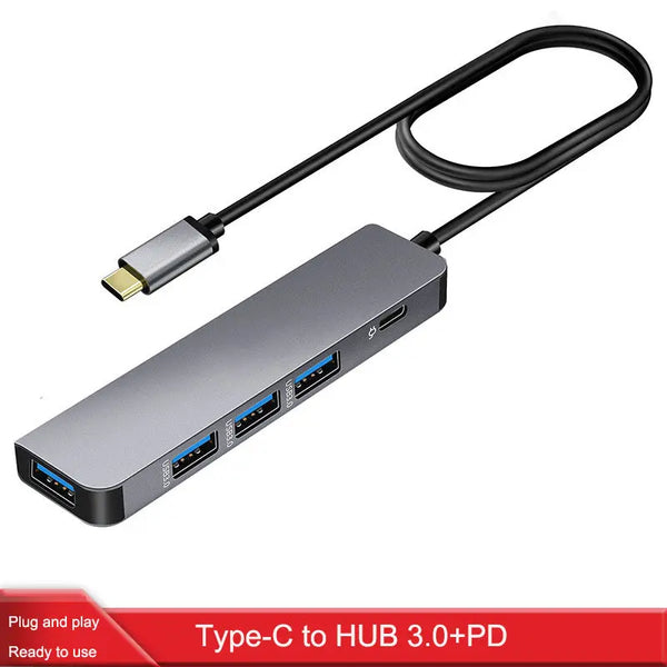 Type-C expansion USB HUB expansion USB 3.0 interface connected to mouse PD100W hub USB multi interface - Memoriex 