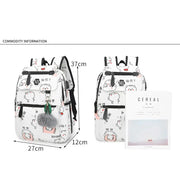 USB Charging Canvas Backpack 3 Pcs/set Women School Backpacks Schoolbag For Teenagers Man Student Book Bag Boys Satchel - Memoriex 