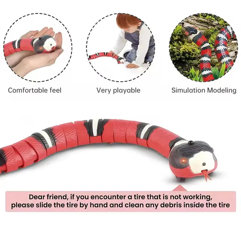 USB Rechargeable Interactive Cat Toy with Smart Sensing, an Automatic Electronic Snake for Kittens' Indoor Play. - Memoriex 