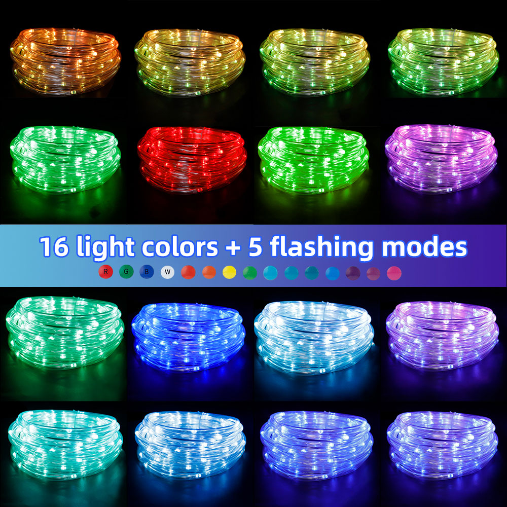 USB String Rope Lights Outdoor Color Changing 66FT 200 LED-2