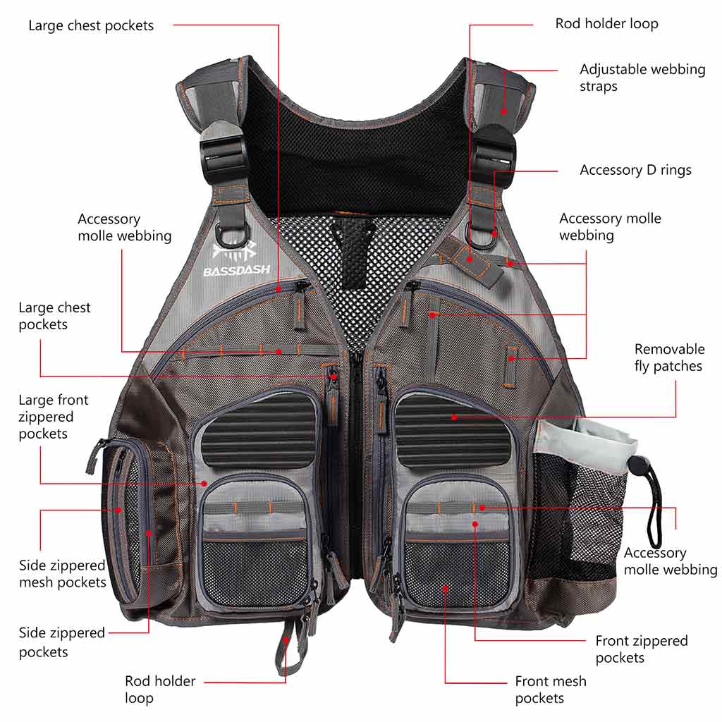 FV04 Fishing Vest for Men Women-2