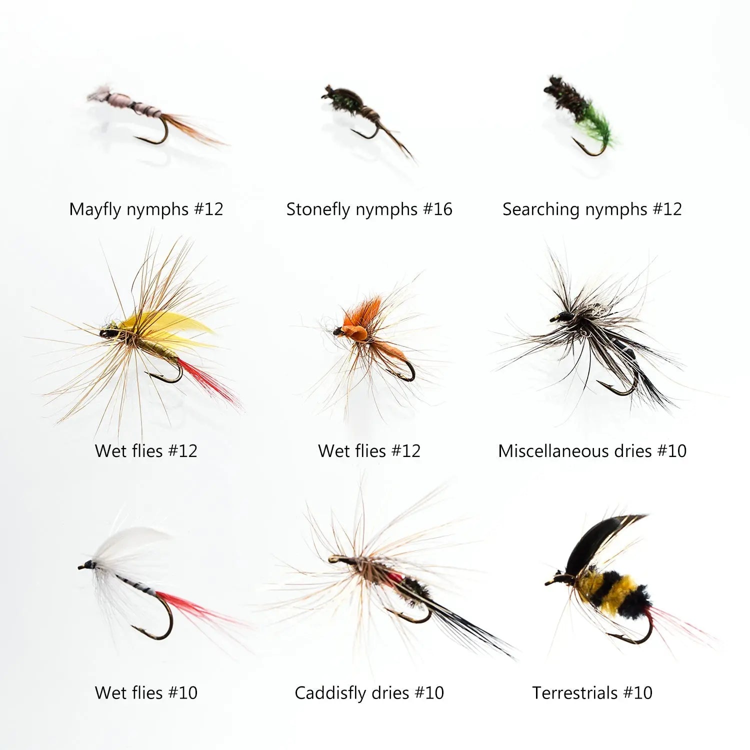 72 Pcs Fly Fishing Assorted Flies Kit with Waterproof Fly Box-2