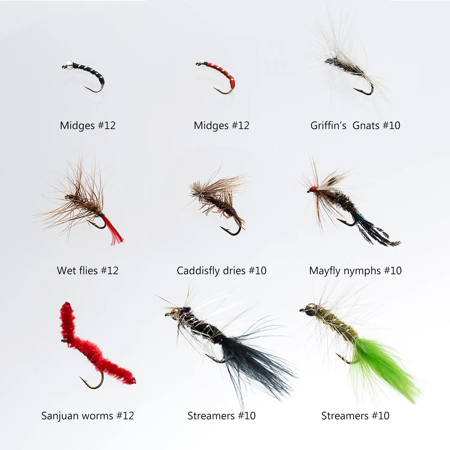 72 Pcs Fly Fishing Assorted Flies Kit with Waterproof Fly Box-3