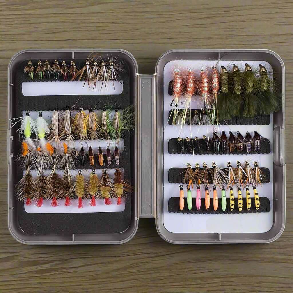 Memoriex 76-Piece Trout Fishing Kit with Fly Box - Essential for Anglers