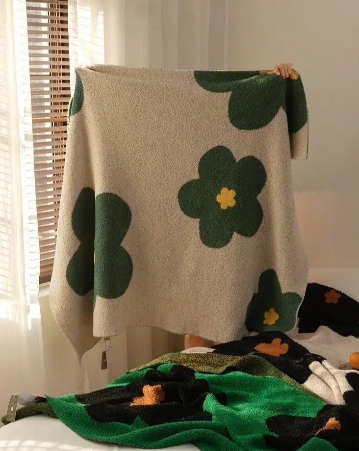 Ultra Soft Microfiber Sunflower Pattern Throw Blanket-8