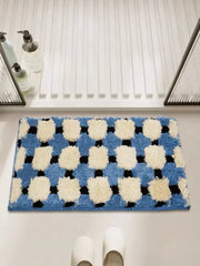 Ultra Soft Modern Geometric Bath Rug, Absorbent, Anti-slippery Mat - Memoriex 