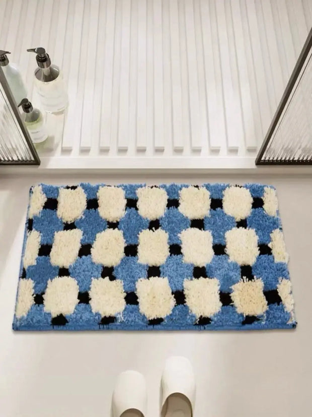 Ultra Soft Modern Geometric Bath Rug, Absorbent, Anti-slippery Mat - Memoriex 