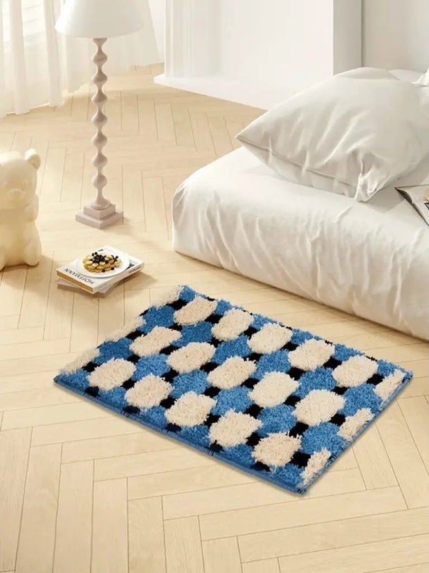 Ultra Soft Modern Geometric Bath Rug, Absorbent, Anti-slippery Mat - Memoriex 