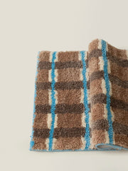 Ultra Soft Retro Earthy Tone Checker Bath Rug, Absorbent Mat - Memoriex 