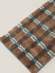Ultra Soft Retro Earthy Tone Checker Bath Rug, Absorbent Mat - Memoriex 