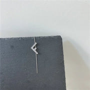 Unicorn Copper Micro inlaid with Haoshi Piercing Ear Needles Surrounding Ear Bones Diagonal Earrings - Memoriex 