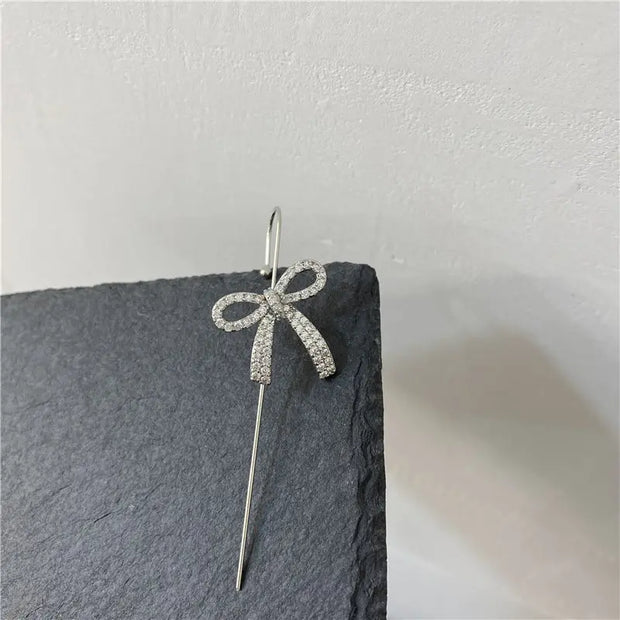 Unicorn Copper Micro inlaid with Haoshi Piercing Ear Needles Surrounding Ear Bones Diagonal Earrings - Memoriex 