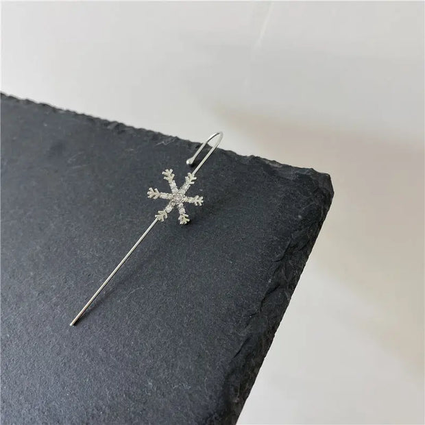 Unicorn Copper Micro inlaid with Haoshi Piercing Ear Needles Surrounding Ear Bones Diagonal Earrings - Memoriex 