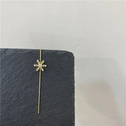 Unicorn Copper Micro inlaid with Haoshi Piercing Ear Needles Surrounding Ear Bones Diagonal Earrings - Memoriex 