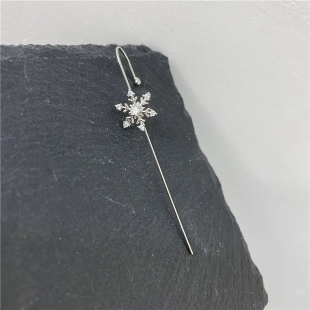 Unicorn Copper Micro inlaid with Haoshi Piercing Ear Needles Surrounding Ear Bones Diagonal Earrings - Memoriex 