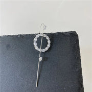 Unicorn Copper Micro inlaid with Haoshi Piercing Ear Needles Surrounding Ear Bones Diagonal Earrings - Memoriex 