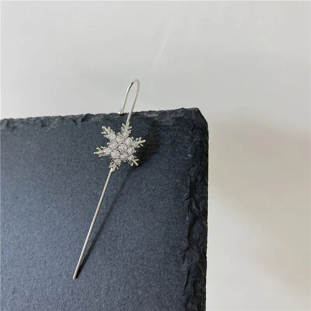 Unicorn Copper Micro inlaid with Haoshi Piercing Ear Needles Surrounding Ear Bones Diagonal Earrings - Memoriex 