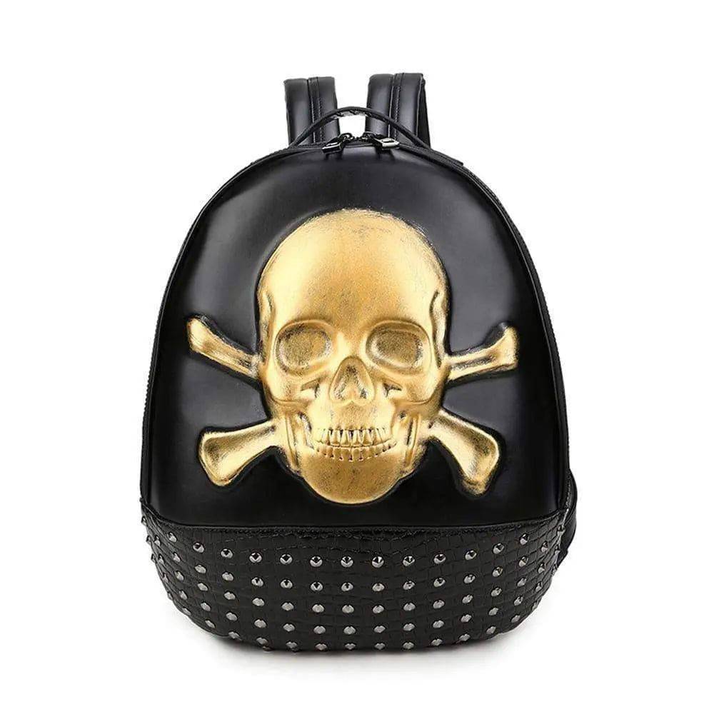 Unisex 3D Cool Smile Skull Studded Backpack-6