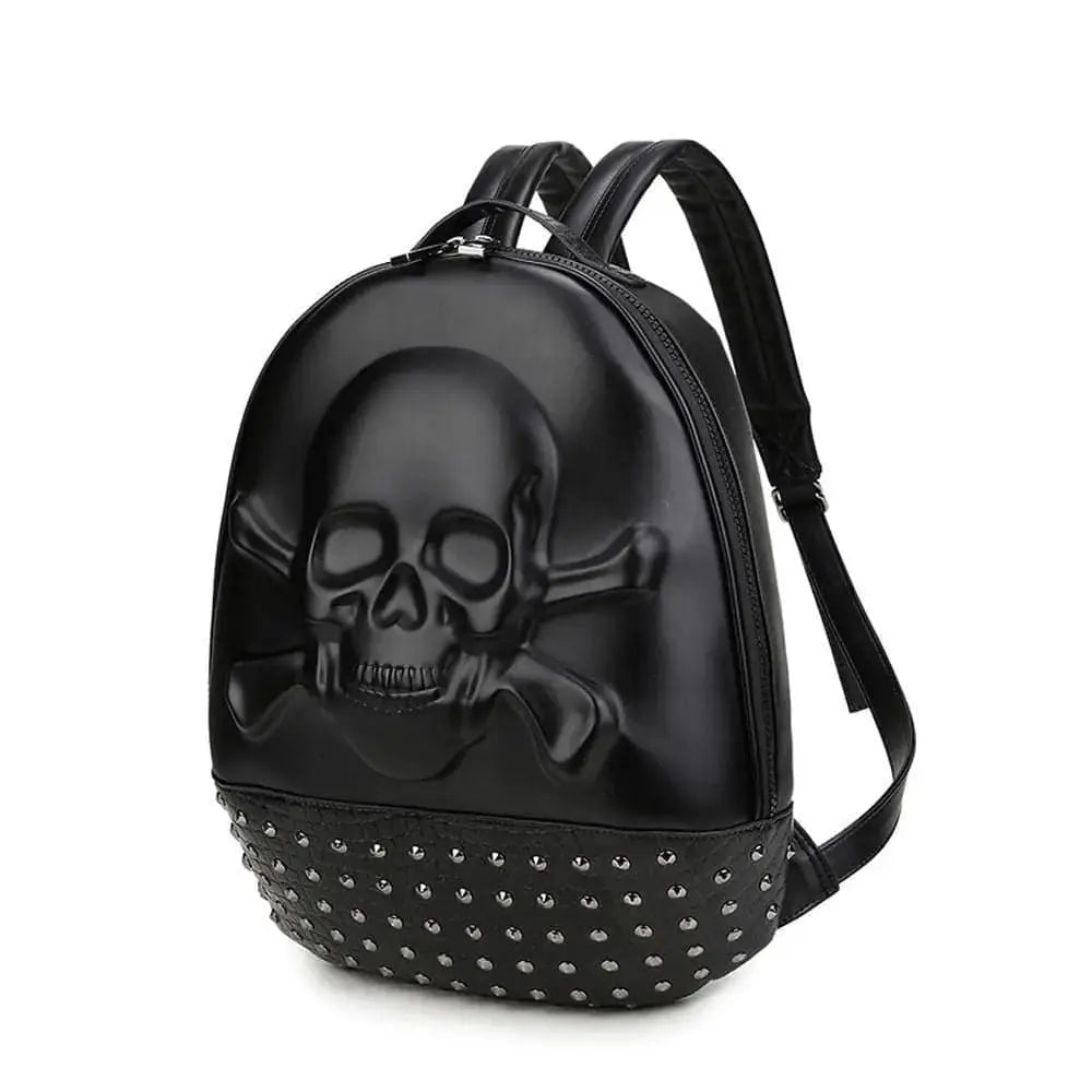 Unisex 3D Cool Smile Skull Studded Backpack-1