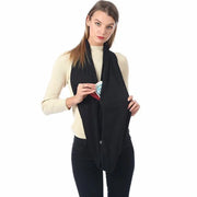 Unisex Loop Scarves for Women Girls Lightweight Convertible Infinity Scarf Wrap with Hidden Zipper Pocket Stretchy Travel Scarf - Memoriex