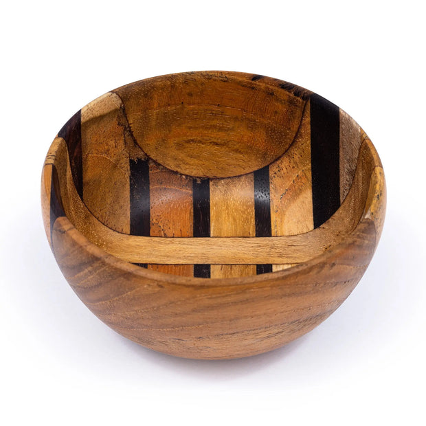Upcycled Handmade Wooden Nibble Mini Bowl (2 patterns) - Memoriex 