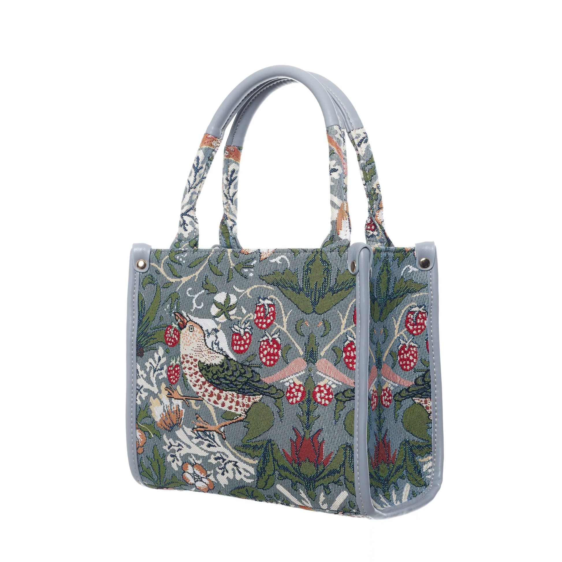 V&A Licensed Strawberry Thief Grey - City Bag Small-0