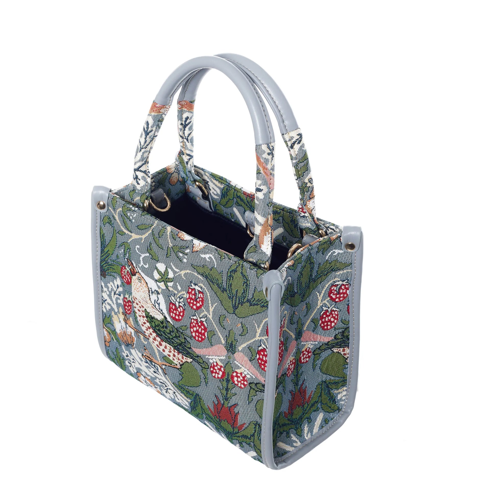 V&A Licensed Strawberry Thief Grey - City Bag Small-2